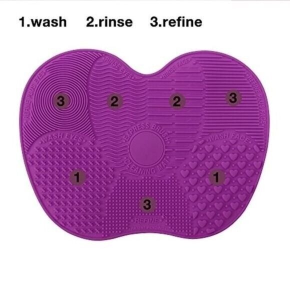 NEW Makeup Brush Cleaning Mat Cleaner Pad Set of 2 - Picture 4 of 5